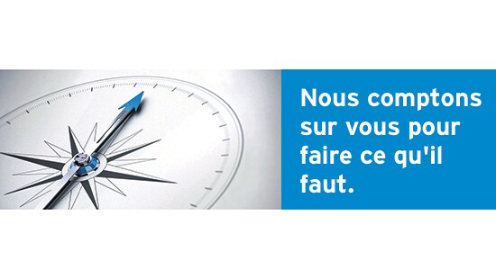 We count on you to do what's right. Ecolab Code of Conduct tagline.
